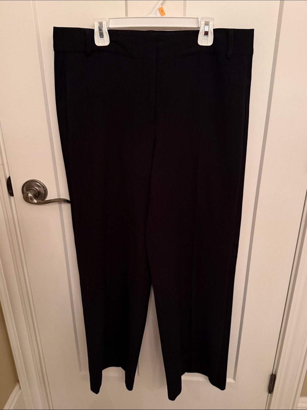 Classic Sandra Angelozzi Black Wide-Leg Dress Pants
